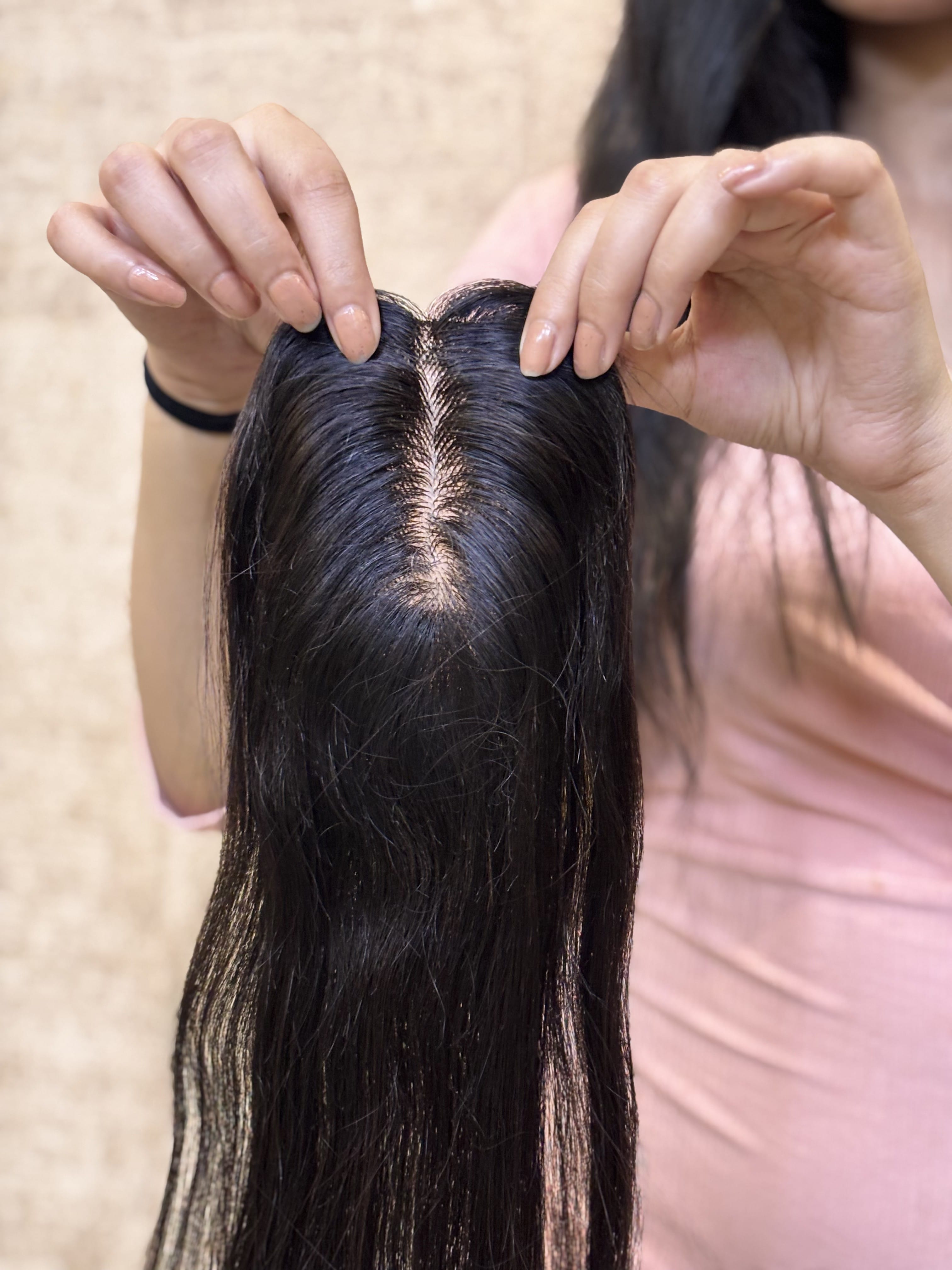 Hair Patch for Bald Spots | Silk Base | Natural Black | Straight | Remy Hair India-7
